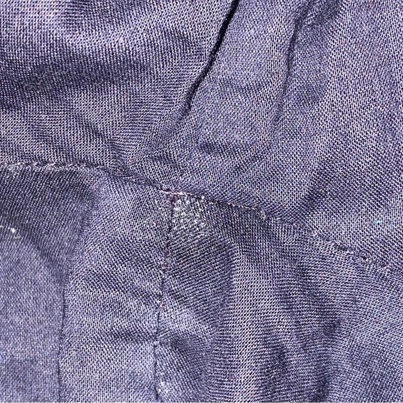 Tory Burch Embroidered Fringe Collar Tunic Top SZ 2 Navy Blue Summer Resort Wear - Picture 5 of 6